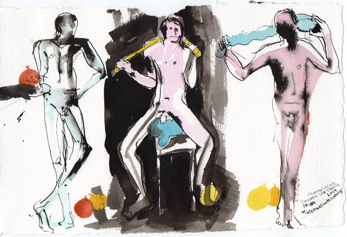 Image of Three Men with Balloons