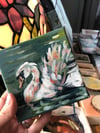 Dances at Dusk – Swan bird painting