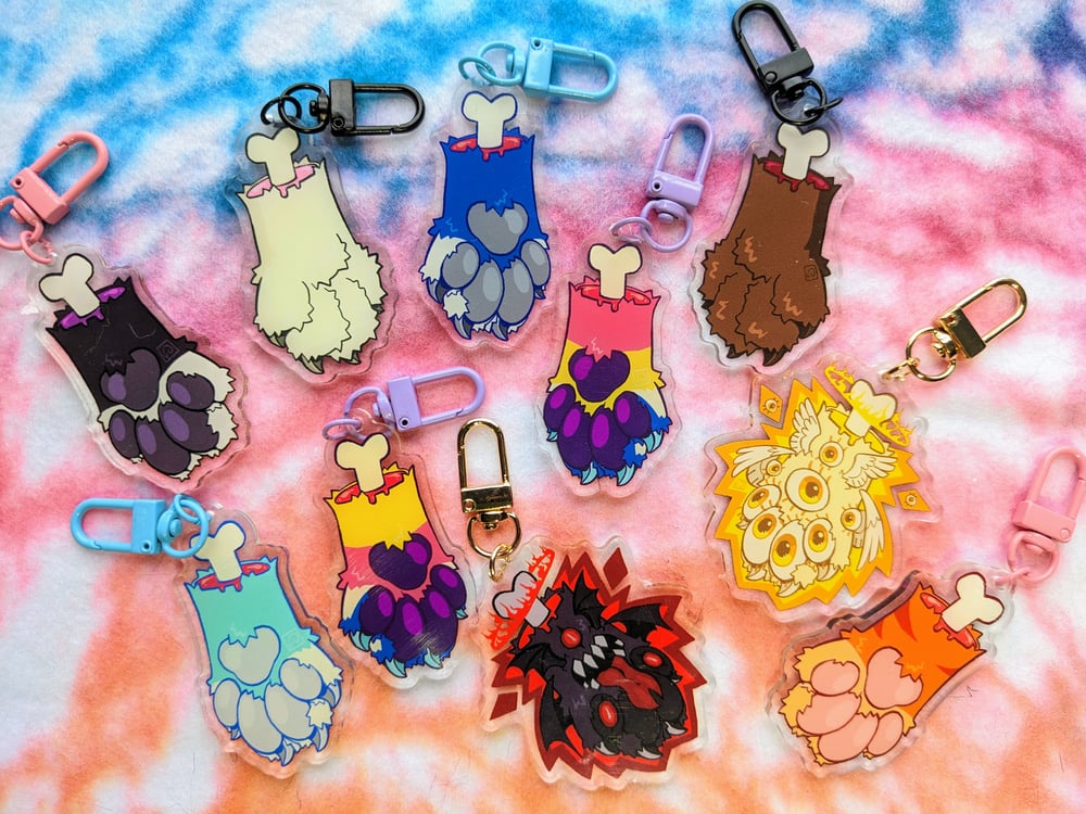 Paw Keychains (Various Types)