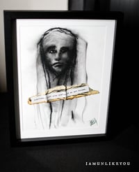 Image 1 of Nocturnal Emissionary 11 x 14" [Original Charcoal Drawing Framed]