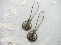 Image 1 of Sailing Boats Long Bronze Earrings