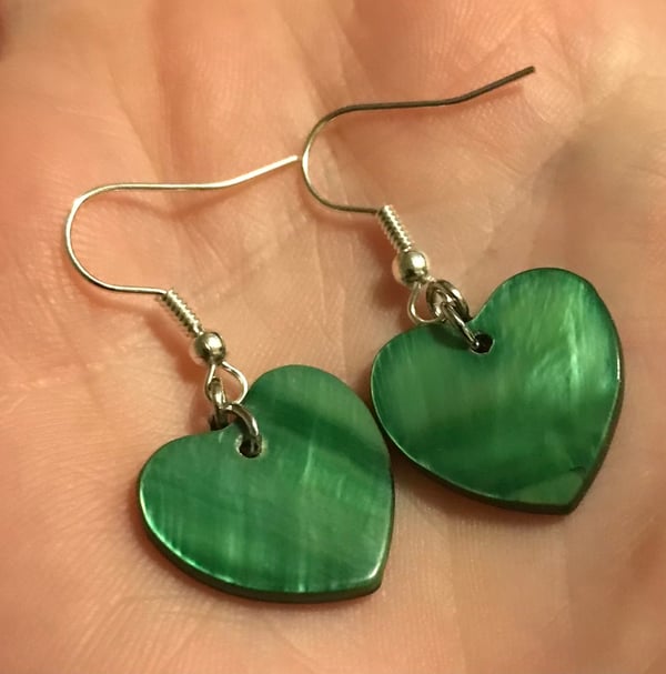 Image of Aurora Borealis heart earrings