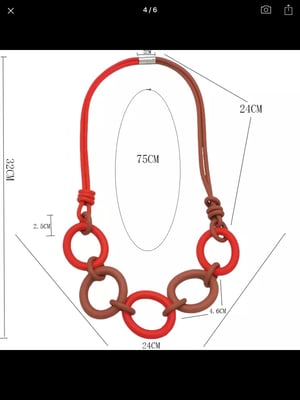 Image of Two colour rubber necklace
