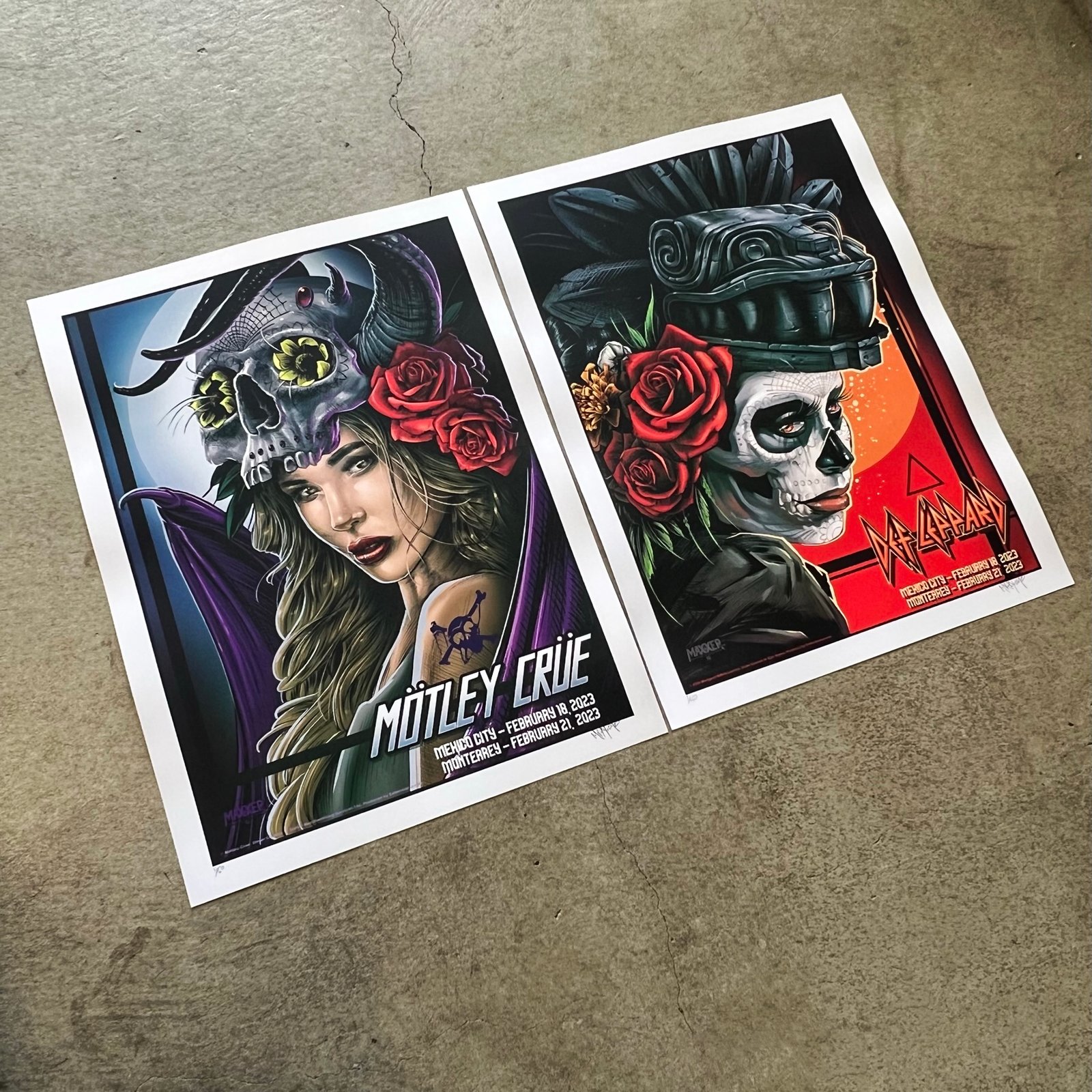 Motley Crue and Def Leppard Mexico Posters