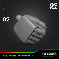 Image 1 of HDM+EX Maru (Round Type) Hands Option Set A [EX-02]