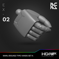 Image 2 of HDM+EX Maru (Round Type) Hands Option Set A [EX-02]