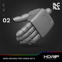 Image 3 of HDM+EX Maru (Round Type) Hands Option Set A [EX-02]