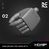 Image 3 of HDM+EX Maru (Round Type) Hands Option Set B [EX-02]