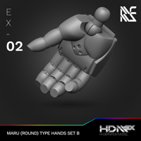 Image 4 of HDM+EX Maru (Round Type) Hands Option Set B [EX-02]