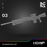 Image 1 of HDM+EX 1/100 Sniper Rifle w/ Optional Hand Set [EX-03]