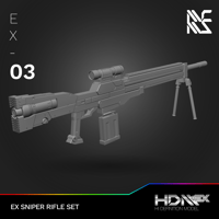 Image 2 of HDM+EX 1/100 Sniper Rifle w/ Optional Hand Set [EX-03]