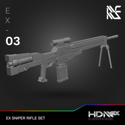 HDM+EX 1/100 Sniper Rifle w/ Optional Hand Set [EX-03]