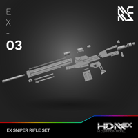 Image 3 of HDM+EX 1/100 Sniper Rifle w/ Optional Hand Set [EX-03]