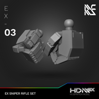 Image 4 of HDM+EX 1/100 Sniper Rifle w/ Optional Hand Set [EX-03]
