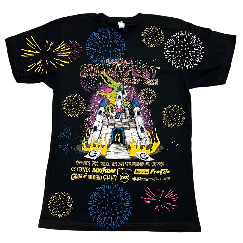 Image of Swampfest flyer shirt - all over print