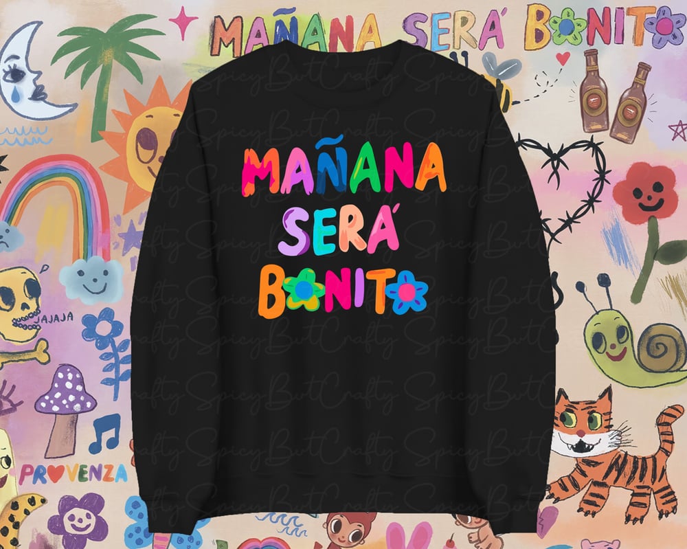 Image of Mañana Será Bonito Text Only Sweater <br><small>WAS</small> <s>$35</s></br></b>