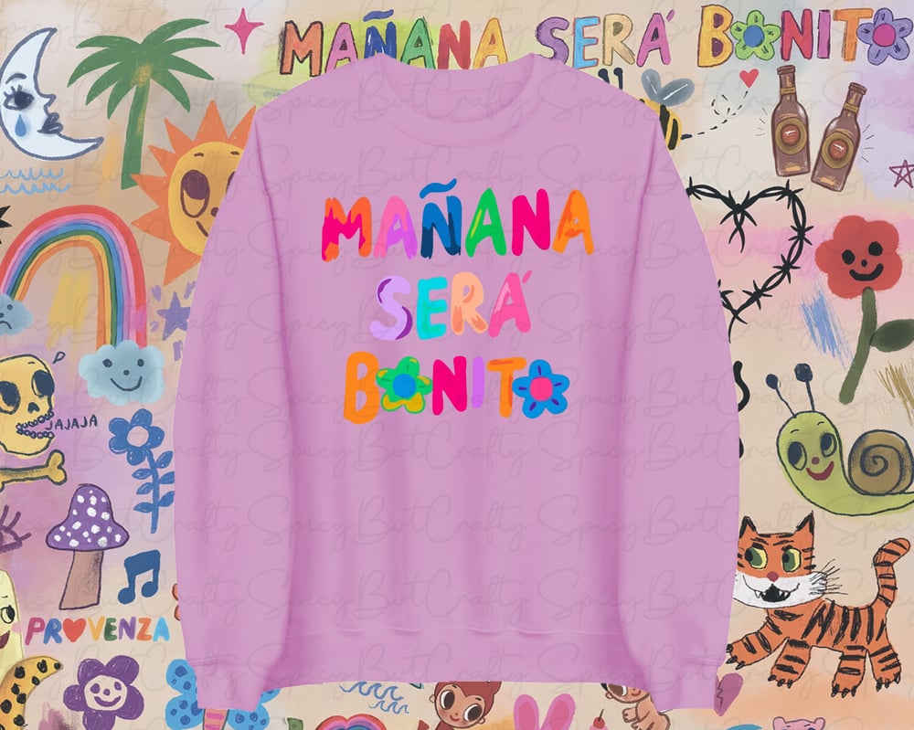 Image of Mañana Será Bonito Text Only Sweater  <br><small>WAS</small> <s>$35</s></br></b>