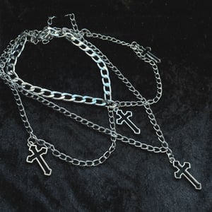 Image of Crucify me layered choker necklace