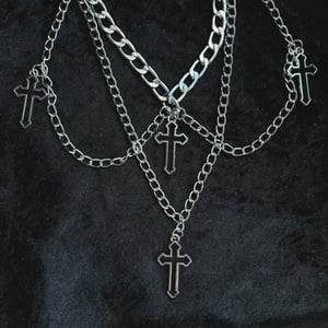 Image of Crucify me layered choker necklace