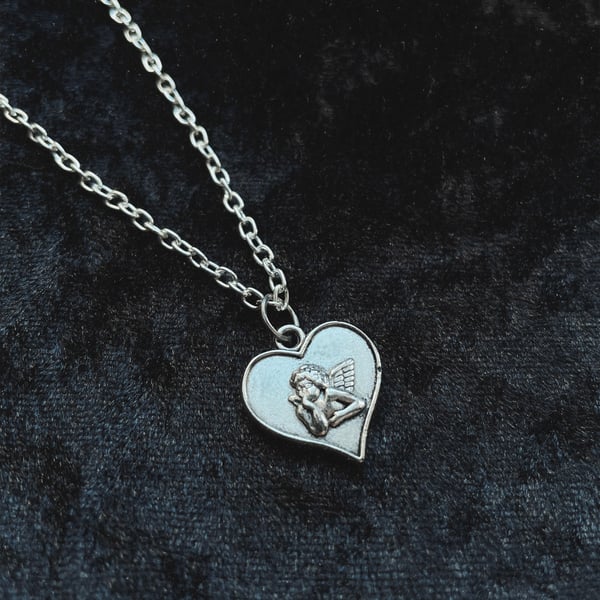 Image of Cherub Heart necklace