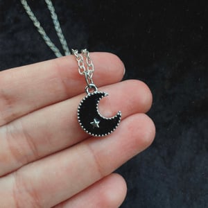 Image of Moonchild crescent moon with star necklace