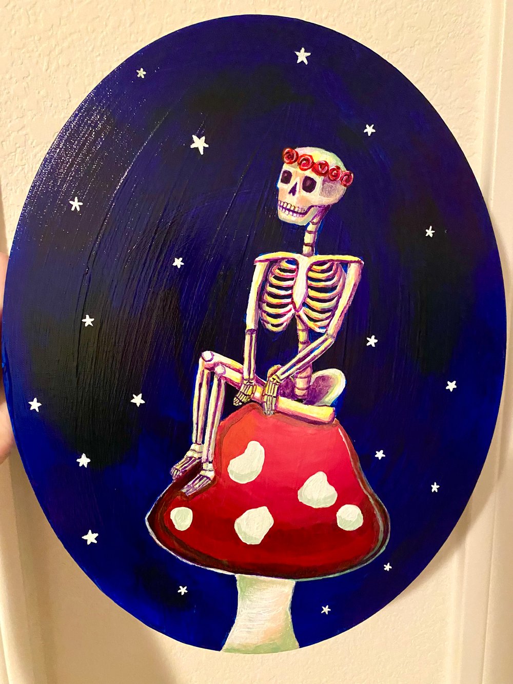 Image of Mushy Skelly Acrylic Painting