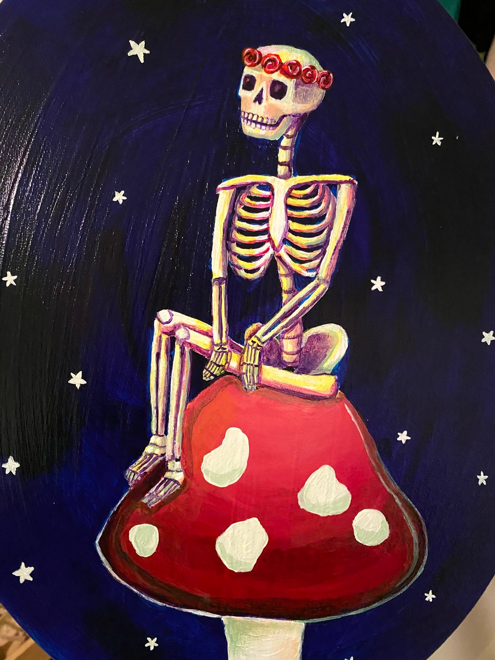 Image of Mushy Skelly Acrylic Painting