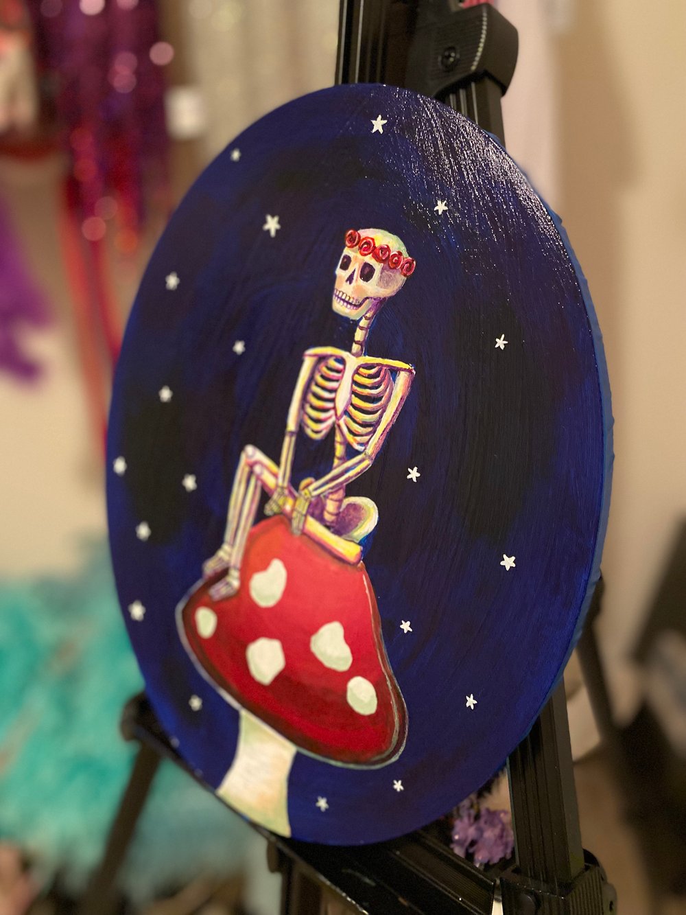 Image of Mushy Skelly Acrylic Painting