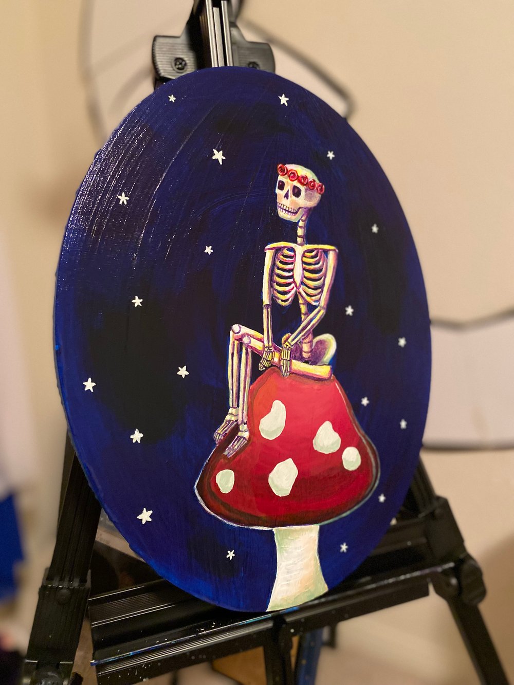 Image of Mushy Skelly Acrylic Painting