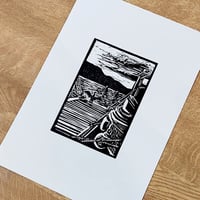 Image 1 of The Paddleboarders, Linoprint