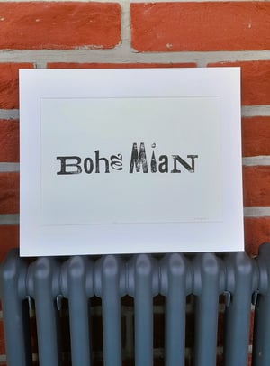 'Bohemian' Letterpress Print