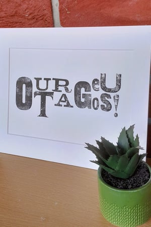 'Outrageous!' Letterpress Print