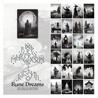 Rune cards in monochrome ~ 'Rune Dreams' Elder Futhark 