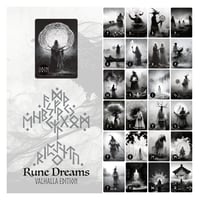 Rune cards in monochrome ~ 'Rune Dreams' Elder Futhark