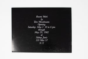 Tom Wesselmann - Exhibition Catalogue  1982