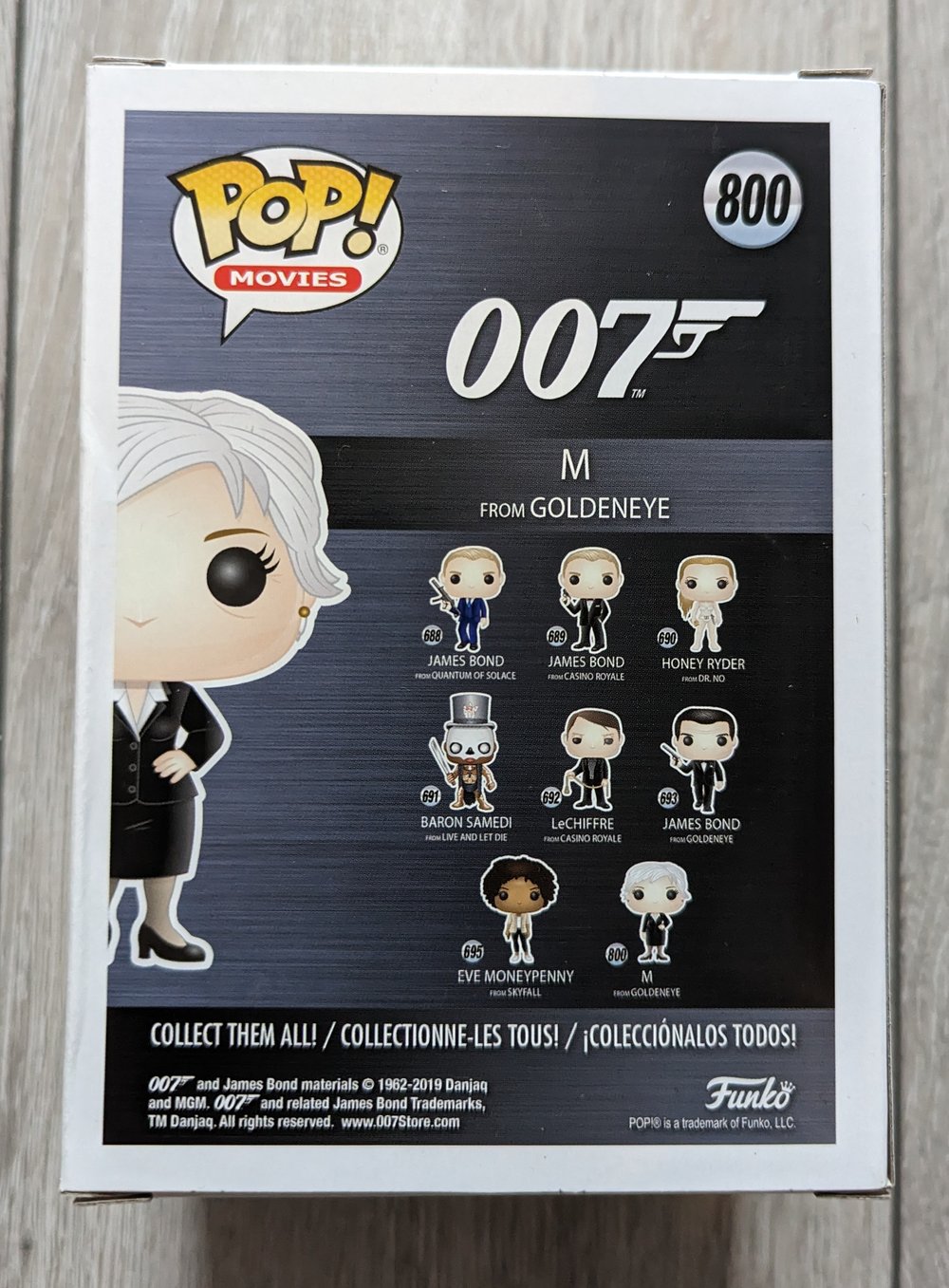 Dame Judi Dench 007 M signed Funko Pop