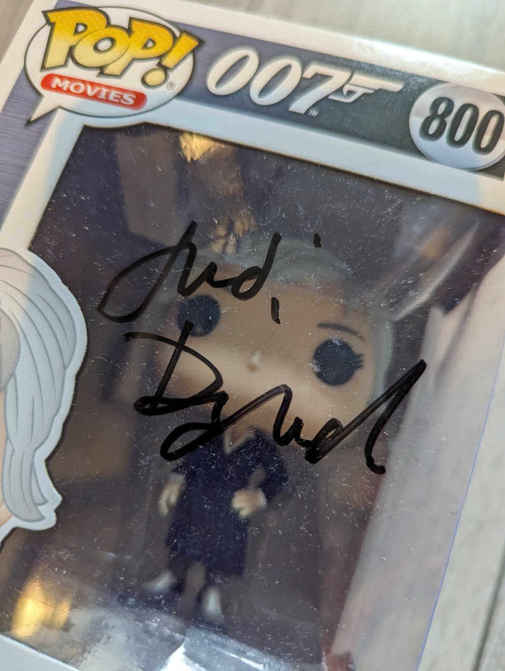 Dame Judi Dench 007 M signed Funko Pop