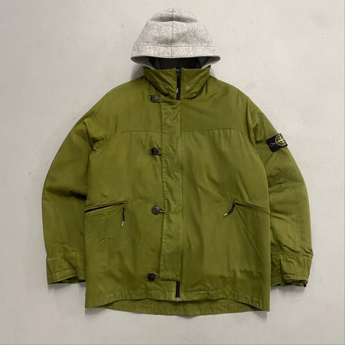 Image of AW 2004 Stone Island Raso Gommato 2 in 1 jacket, size XL