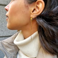 Image 3 of Isadora stud earrings with chain