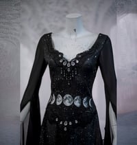 Image 2 of Moon phases, medieval wedding dress, evening dress, fantasy, elven, viking, pagad, witchy