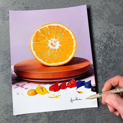Image of Orange Slice Signed 10 x 8 Print