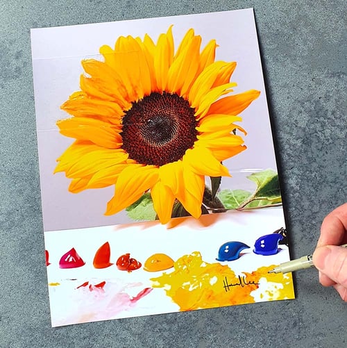 Image of Sunflower Signed 10 x 8 Print