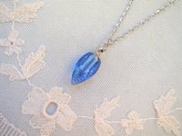 Image 2 of Miniature Perfume Bottle Pendant Necklace on 18" Chain, Blue