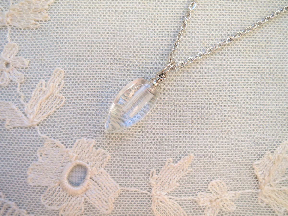 Miniature Perfume Bottle Pendant Necklace on 18