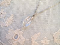 Image 2 of Miniature Perfume Bottle Pendant Necklace on 18" Chain, Clear