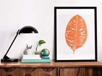 Image 2 of Ficus leaf monoprint