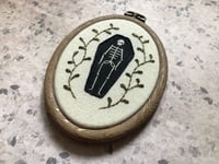 Image 2 of Mini Skeleton Memento Mori 2x3½" Embroidery Hoop
