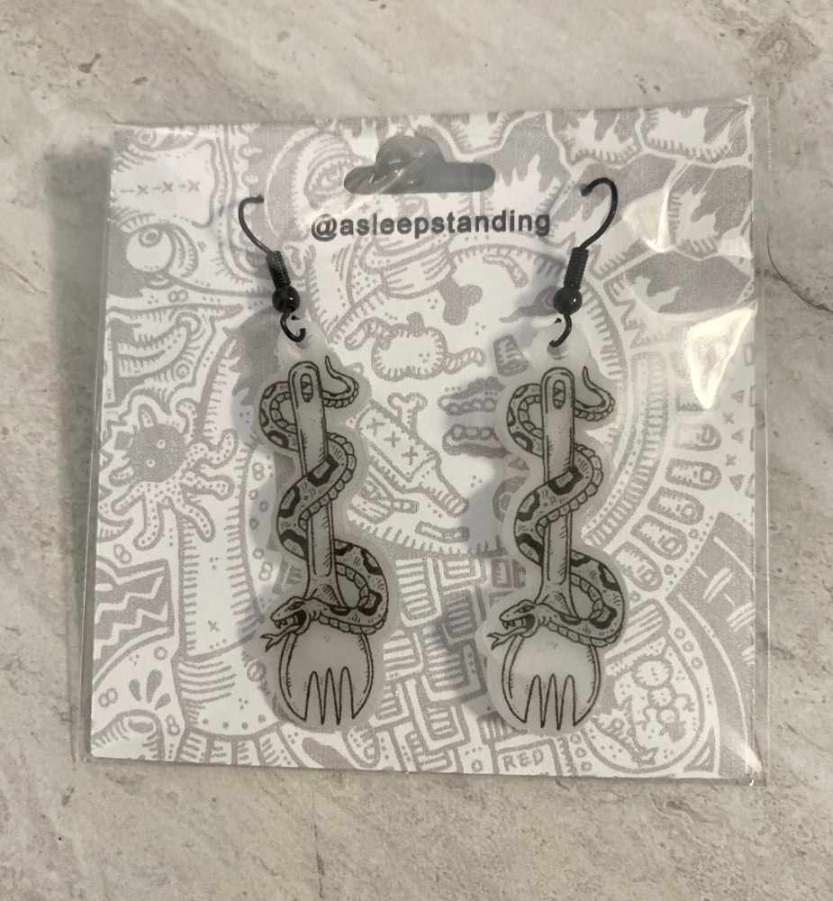 Image of Snakes + Sporks Earrings