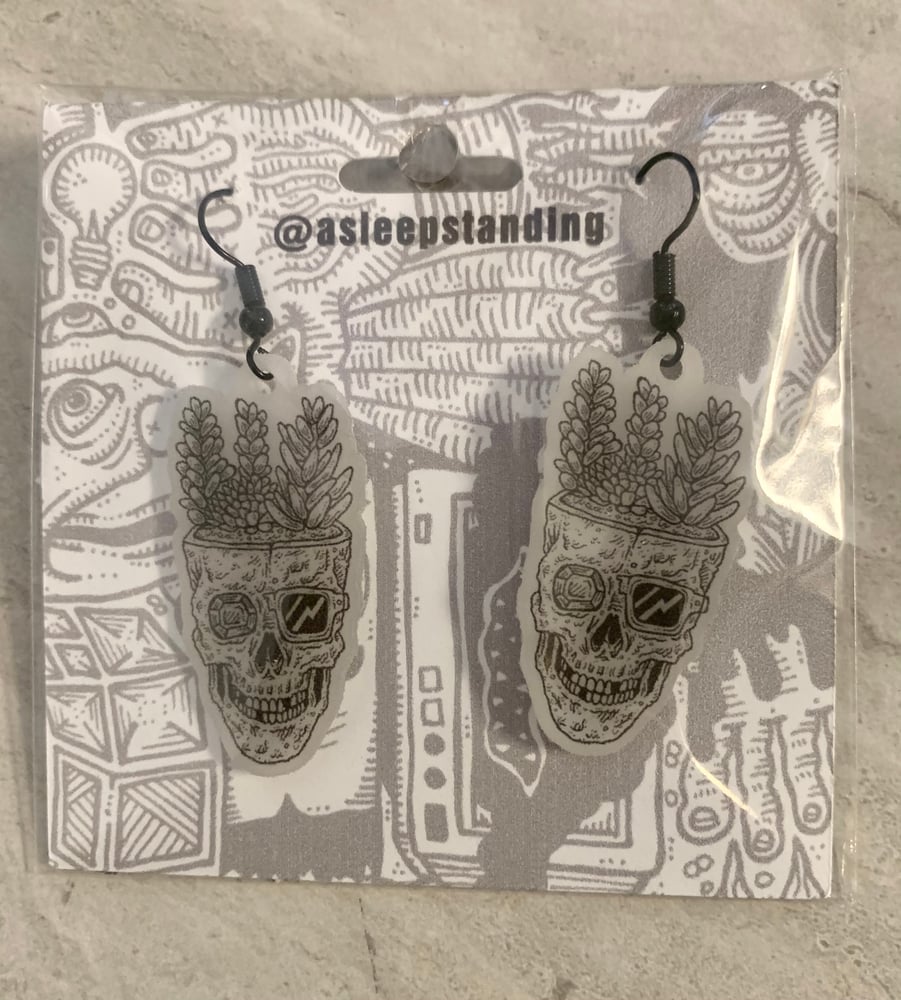 Image of Skele-Planter Earrings
