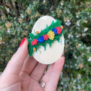 Image of Enchanting Easter Wreath Brooch